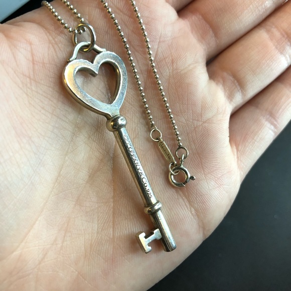 Tiffany & Co 925 Sterling Silver 2” Key Necklace - Picture 1 of 2